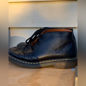 Doc Dr Martens 1B61 black Leather Chukka Lace Up Boots Men's Sz 10 Mid Top